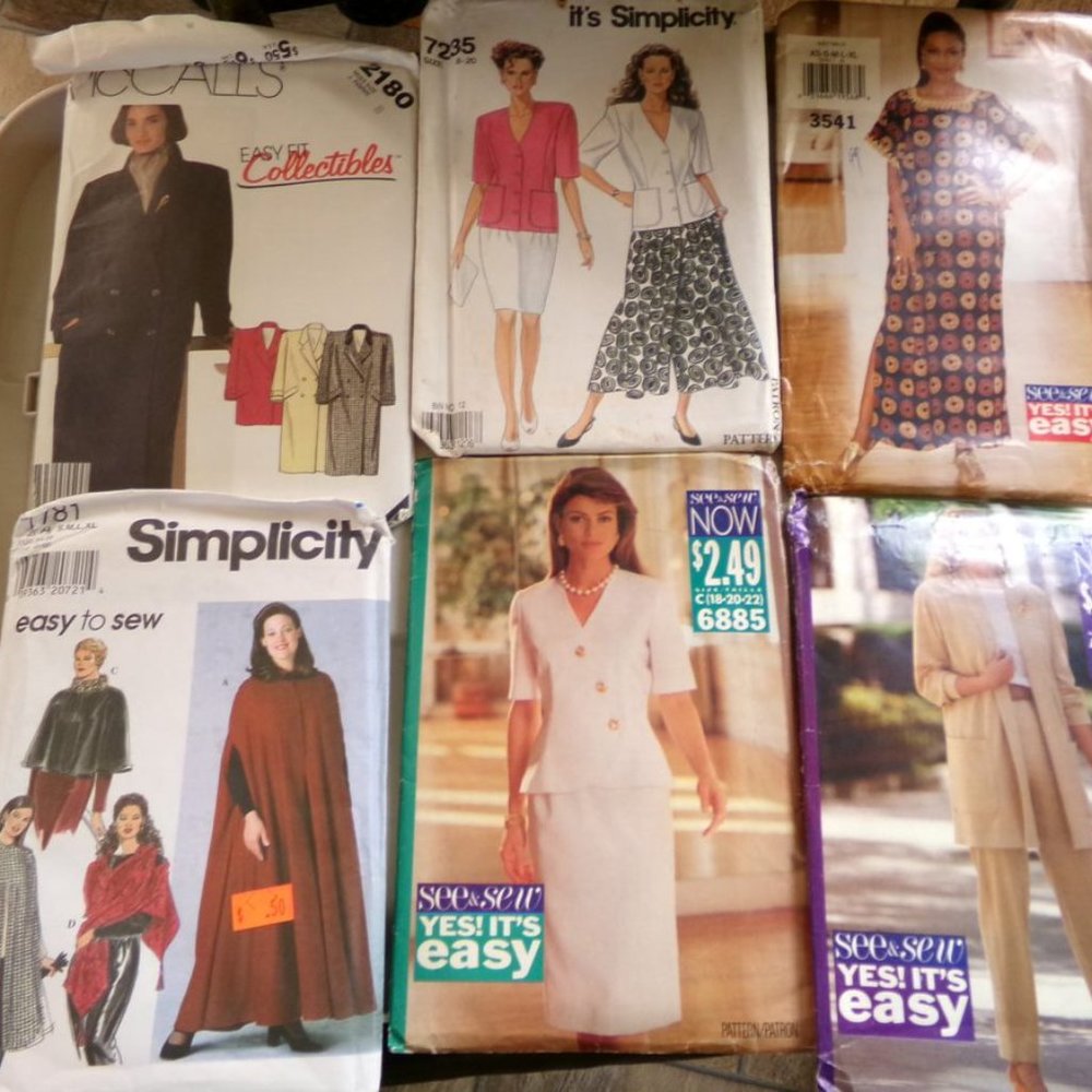 Sewing Pattern Lot OVER 70 patterns! Simplicity Butterick McCalls Burda New Look - Picture 12 of 16